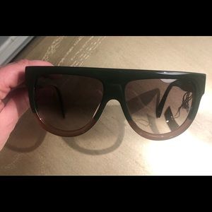 New Celine Sunglasses two toned green and brown.